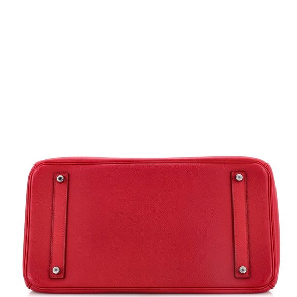 Hermes Birkin Handbag Rubis Epsom With #78159H11B - Picture 5 of 10